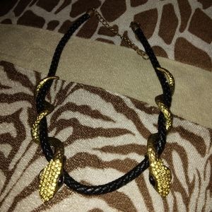 rhinestone snake necklace